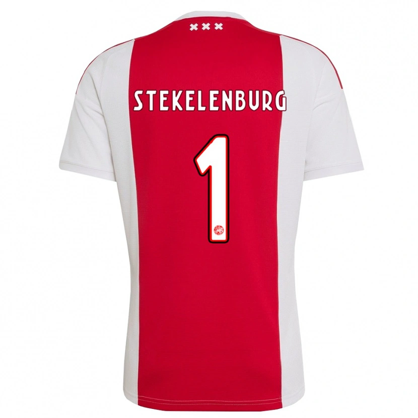Danxen Homem Camisola Maarten Stekelenburg #1 Vermelho Branco Amarelo Principal 2026/27 Camisa Brasil