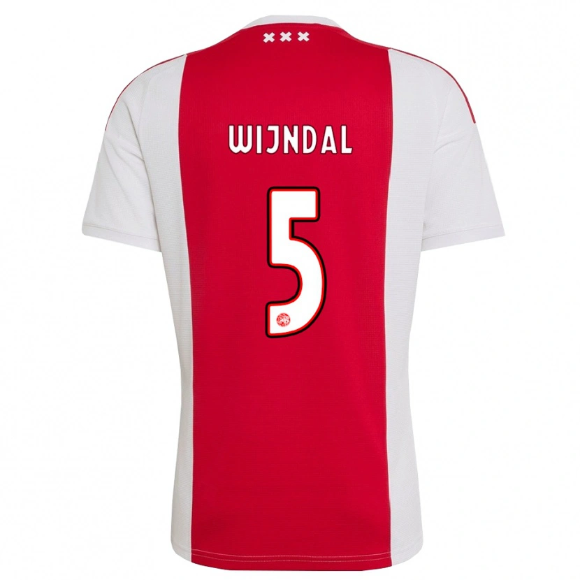 Danxen Homem Camisola Owen Wijndal #5 Vermelho Branco Amarelo Principal 2026/27 Camisa Brasil