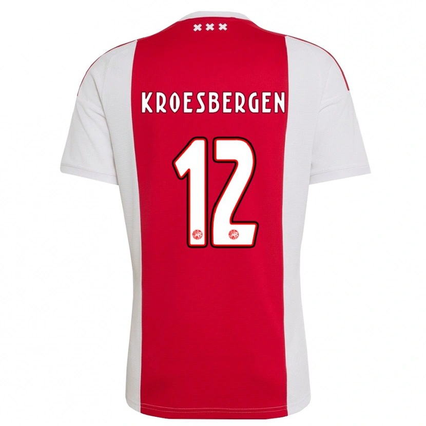 Danxen Homem Camisola Branko Kroesbergen #12 Vermelho Branco Amarelo Principal 2026/27 Camisa Brasil