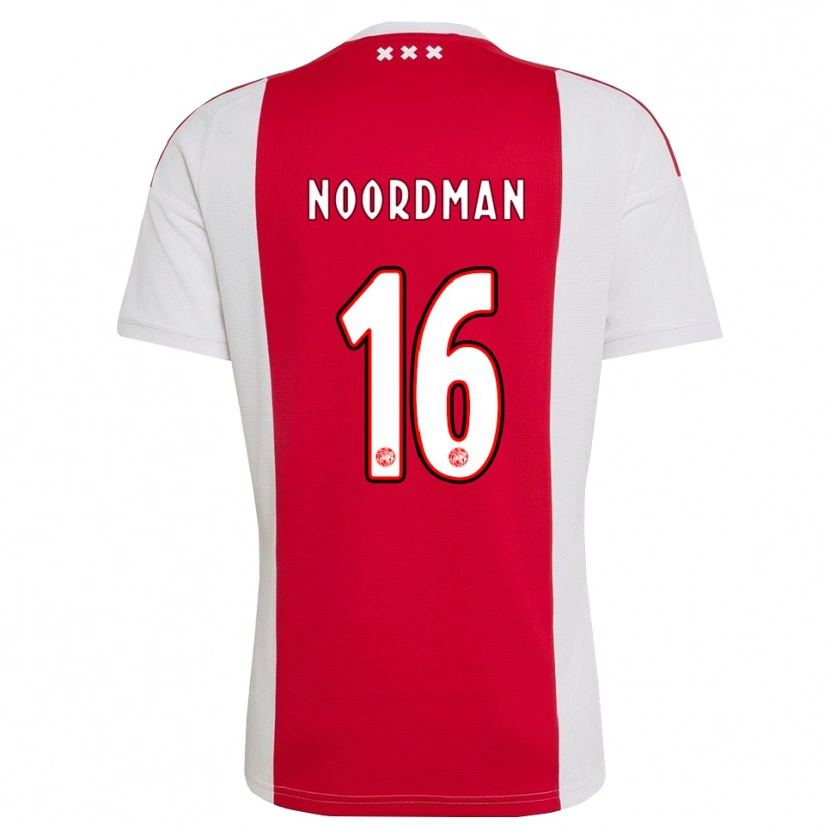 Danxen Homem Camisola Danique Noordman #16 Vermelho Branco Amarelo Principal 2026/27 Camisa Brasil