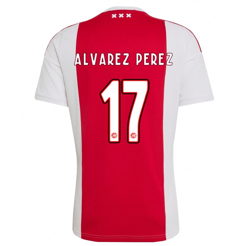 Danxen Homem Camisola Marley Álvarez Pérez #17 Vermelho Branco Amarelo Principal 2026/27 Camisa Brasil