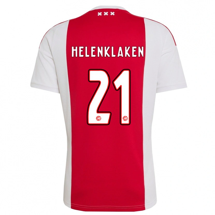 Danxen Homem Camisola Sjors Helenklaken #21 Vermelho Branco Amarelo Principal 2026/27 Camisa Brasil