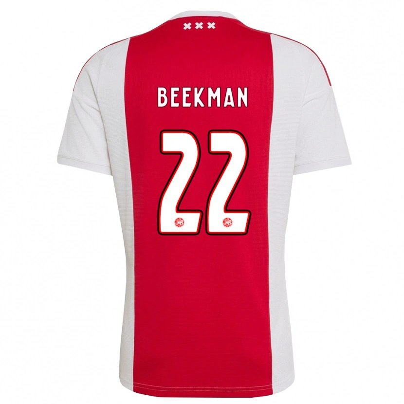 Danxen Homem Camisola Luuk Beekman #22 Vermelho Branco Amarelo Principal 2026/27 Camisa Brasil