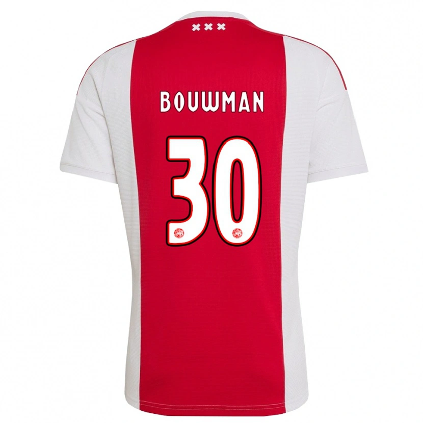 Danxen Homem Camisola Aaron Bouwman #30 Vermelho Branco Amarelo Principal 2026/27 Camisa Brasil