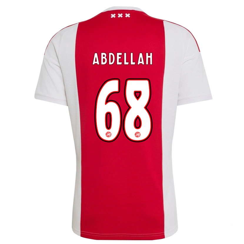 Danxen Homem Camisola Abdellah Ouazane #68 Vermelho Branco Amarelo Principal 2026/27 Camisa Brasil