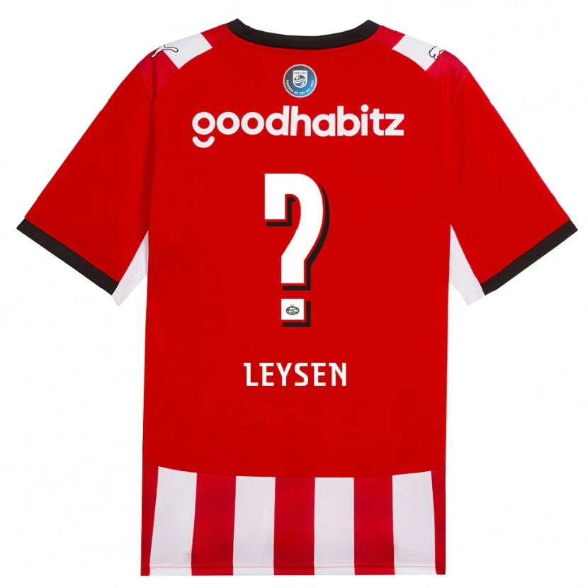 Danxen Homem Camisola Fedde Leysen #0 Vermelho Branco Preto Principal 2026/27 Camisa Brasil