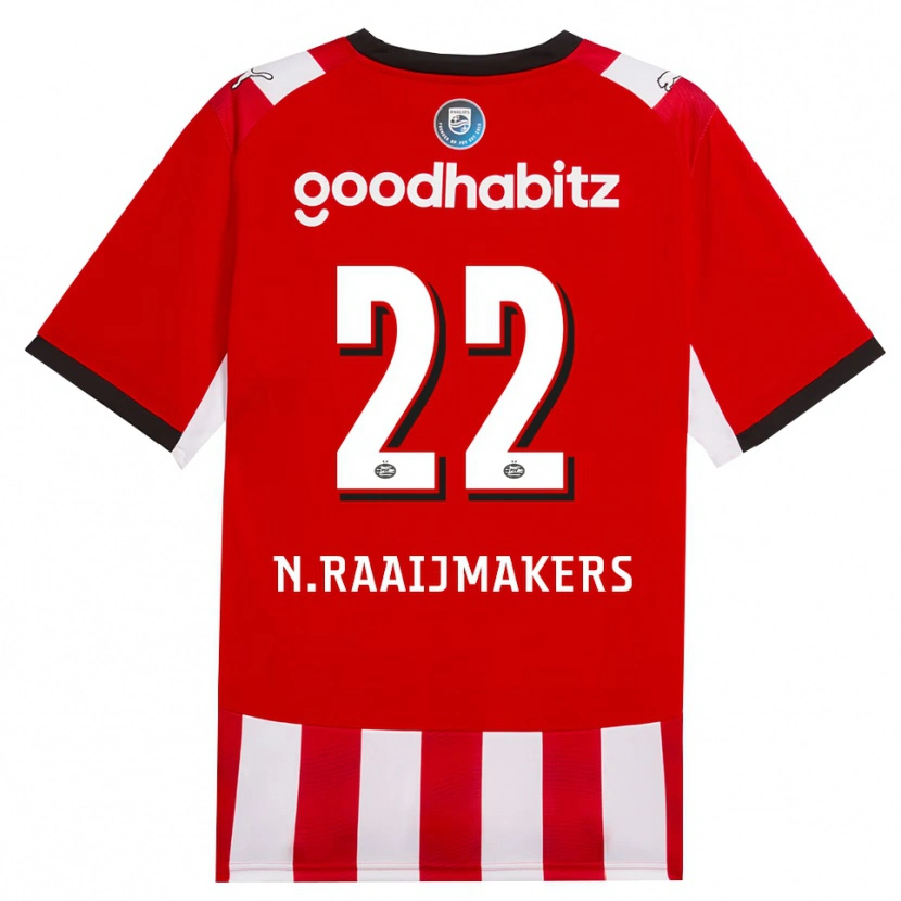 Danxen Homem Camisola Niels Raaijmakers #22 Vermelho Branco Preto Principal 2026/27 Camisa Brasil