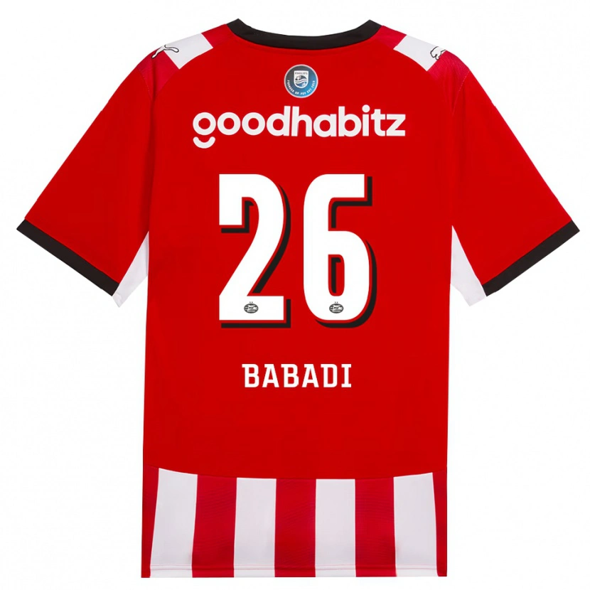 Danxen Homem Camisola Isaac Babadi #26 Vermelho Branco Preto Principal 2026/27 Camisa Brasil