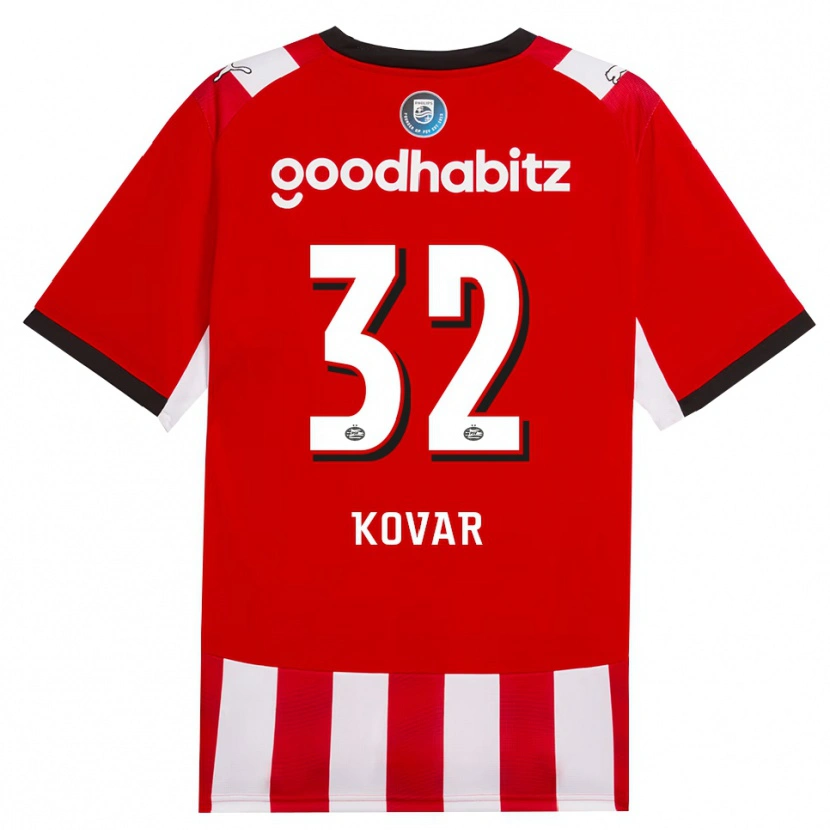 Danxen Homem Camisola Matej Kovar #32 Vermelho Branco Preto Principal 2026/27 Camisa Brasil