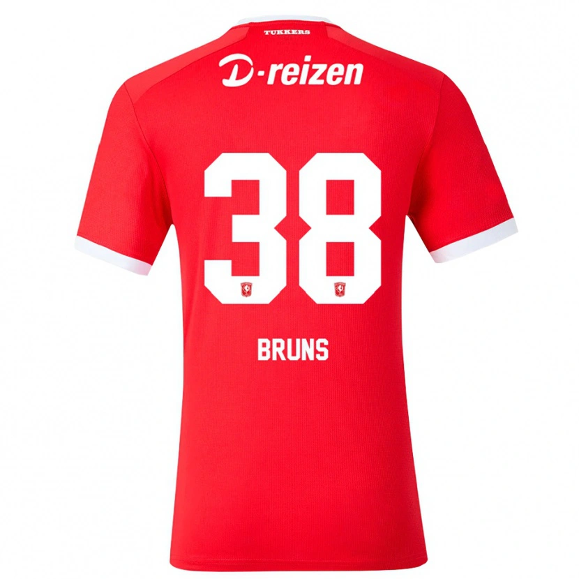 Danxen Homem Camisola Max Bruns #38 Vermelho Branco Principal 2026/27 Camisa Brasil