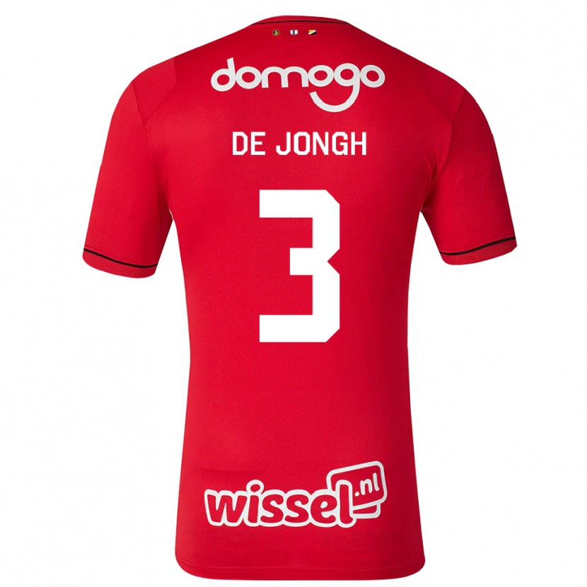 Danxen Homem Camisola Bryan De Jongh #3 Vermelho Branco Preto Principal 2026/27 Camisa Brasil