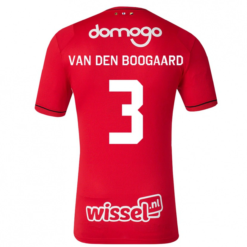 Danxen Homem Camisola Brian Van Den Boogaard #3 Vermelho Branco Preto Principal 2026/27 Camisa Brasil