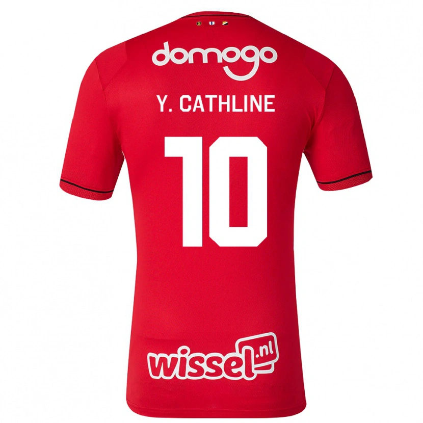 Danxen Homem Camisola Yoann Cathline #10 Vermelho Branco Preto Principal 2026/27 Camisa Brasil