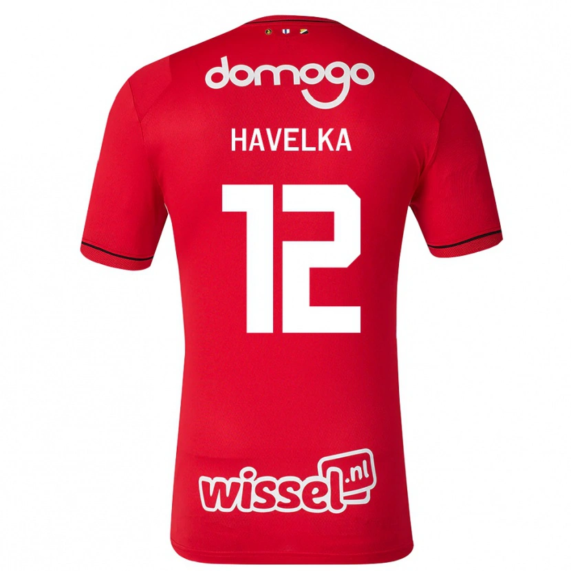 Danxen Homem Camisola Matyas Havelka #12 Vermelho Branco Preto Principal 2026/27 Camisa Brasil