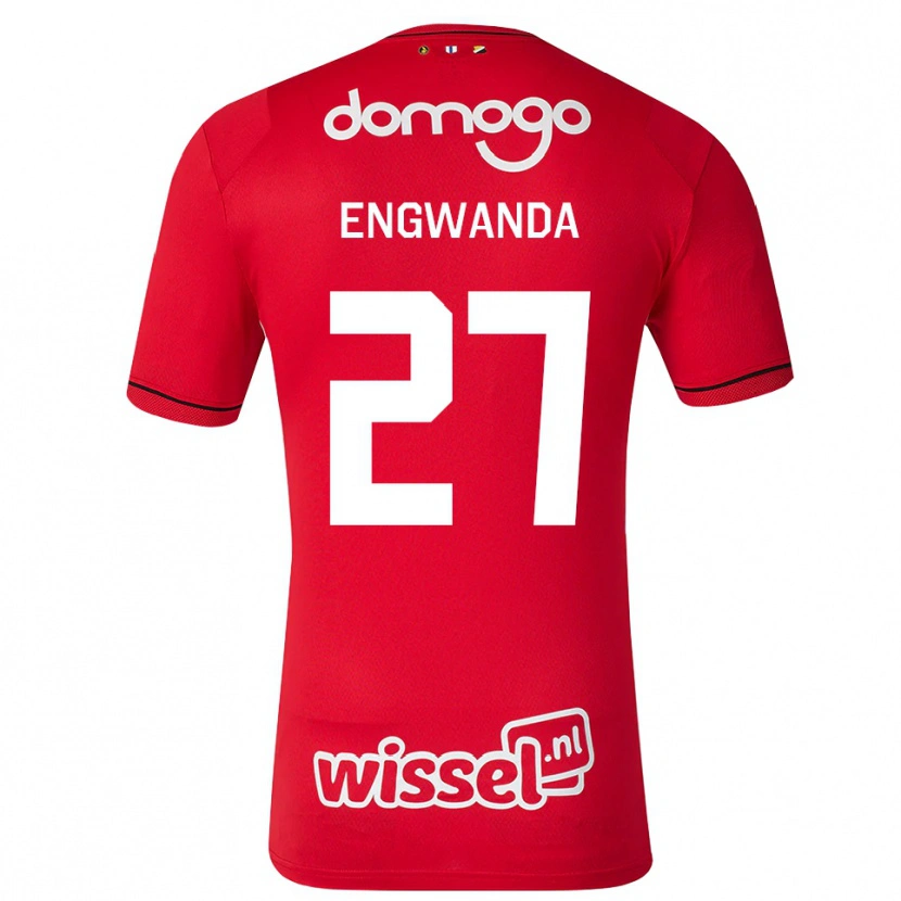 Danxen Homem Camisola Alonzo Engwanda #27 Vermelho Branco Preto Principal 2026/27 Camisa Brasil