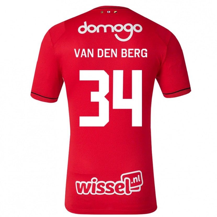 Danxen Homem Camisola Davy Van Den Berg #34 Vermelho Branco Preto Principal 2026/27 Camisa Brasil