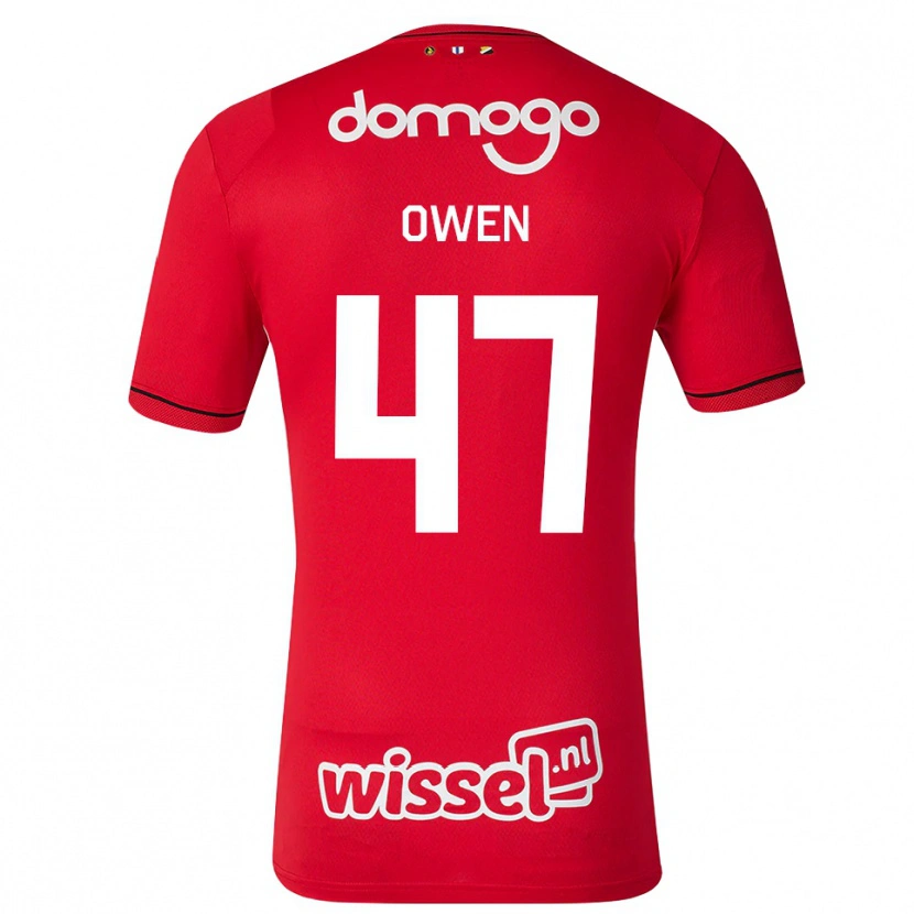 Danxen Homem Camisola Emmanuel Chigozie Owen #47 Vermelho Branco Preto Principal 2026/27 Camisa Brasil