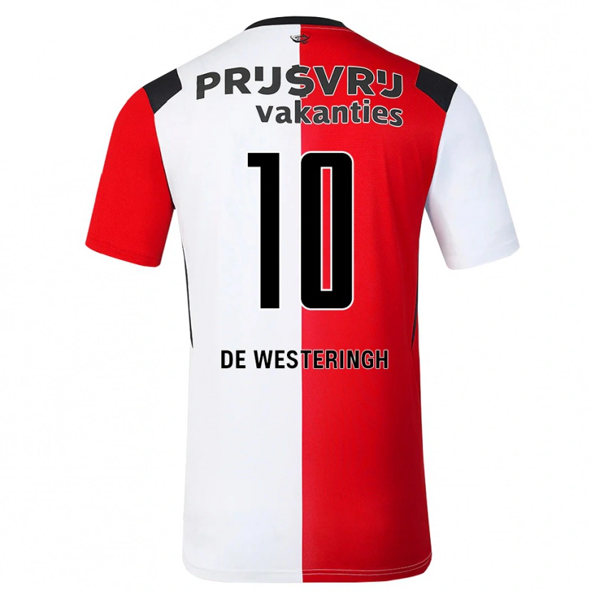 Danxen Homem Camisola Kirsten Van De Westeringh #10 Vermelho Branco Preto Principal 2026/27 Camisa Brasil