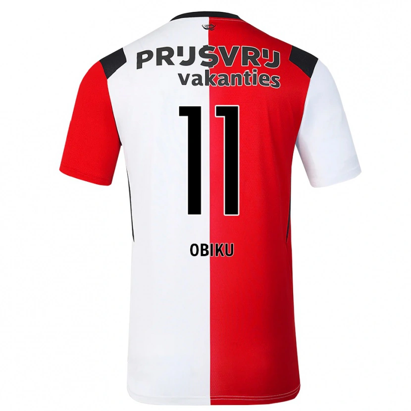 Danxen Homem Camisola Junior Obiku #11 Vermelho Branco Preto Principal 2026/27 Camisa Brasil