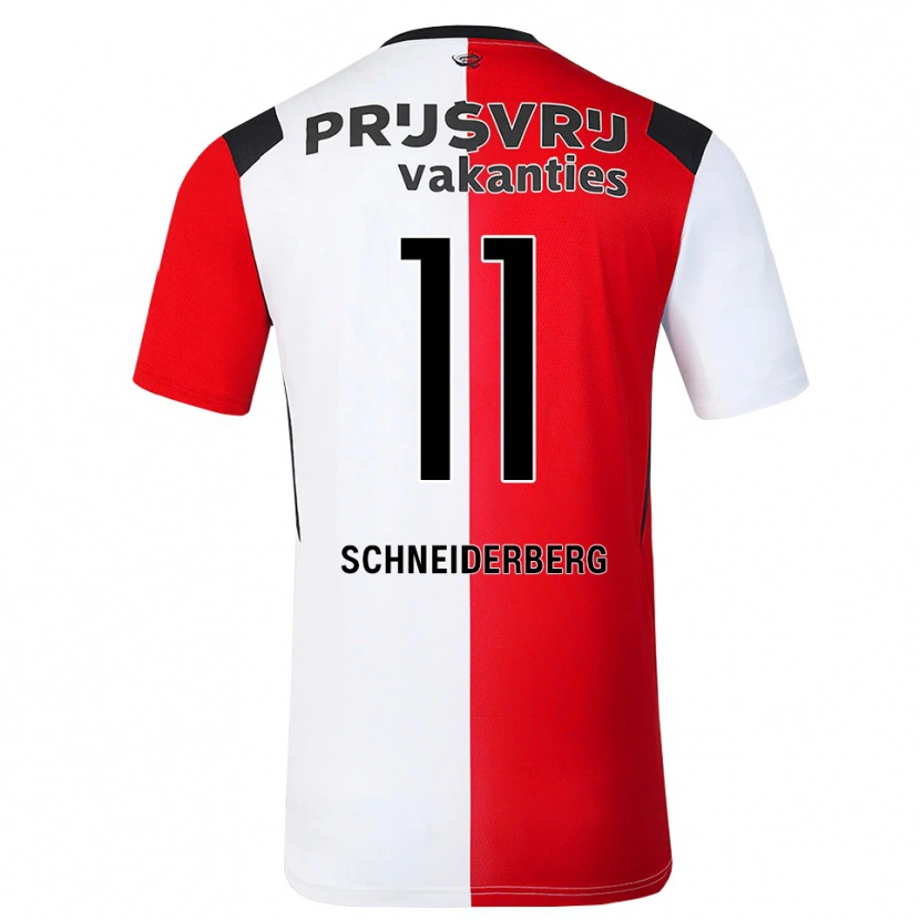 Danxen Homem Camisola July Schneiderberg #11 Vermelho Branco Preto Principal 2026/27 Camisa Brasil