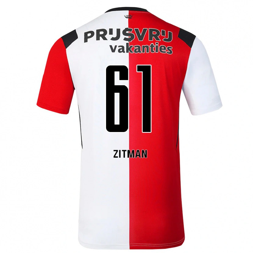 Danxen Homem Camisola Sven Zitman #61 Vermelho Branco Preto Principal 2026/27 Camisa Brasil