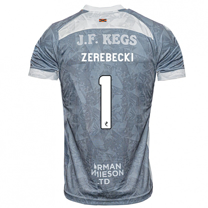 Danxen Homem Camisola Kuba Zerebecki #1 Cinza Ardósia Claro Alternativa 2026/27 Camisa Brasil