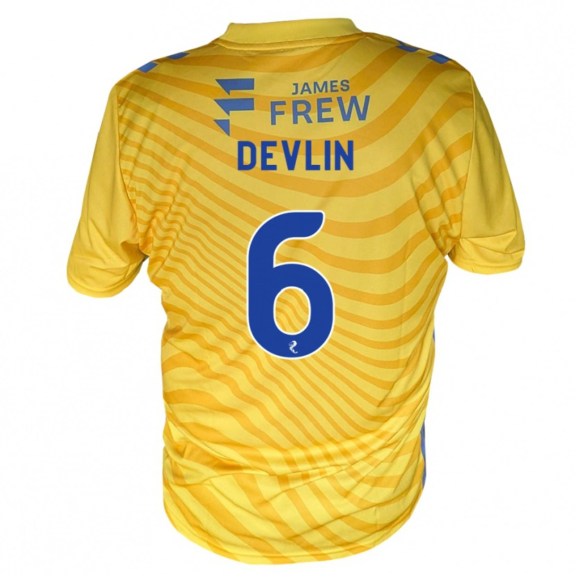 Danxen Homem Camisola Daniel Devlin #6 Azul Real Amarelo Alternativa 2026/27 Camisa Brasil