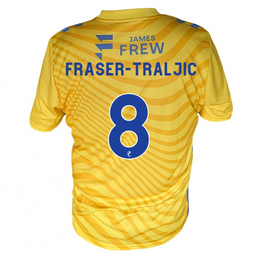 Danxen Homem Camisola Kali Fraser-Traljic #8 Azul Real Amarelo Alternativa 2026/27 Camisa Brasil