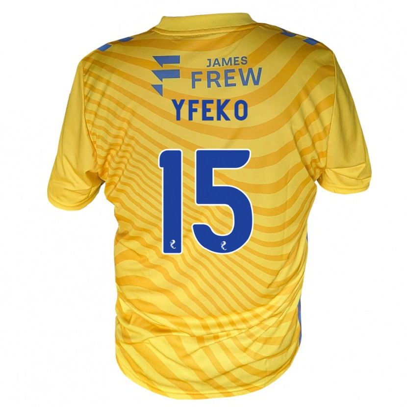 Danxen Homem Camisola Johnly Yfeko #15 Azul Real Amarelo Alternativa 2026/27 Camisa Brasil