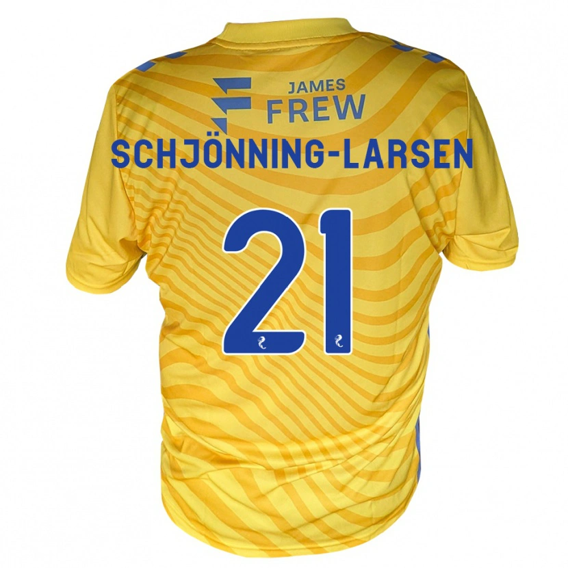 Danxen Homem Camisola Michael Schjönning-Larsen #21 Azul Real Amarelo Alternativa 2026/27 Camisa Brasil
