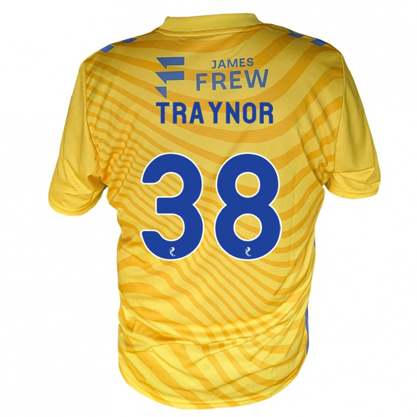 Danxen Homem Camisola Archie Traynor #38 Azul Real Amarelo Alternativa 2026/27 Camisa Brasil