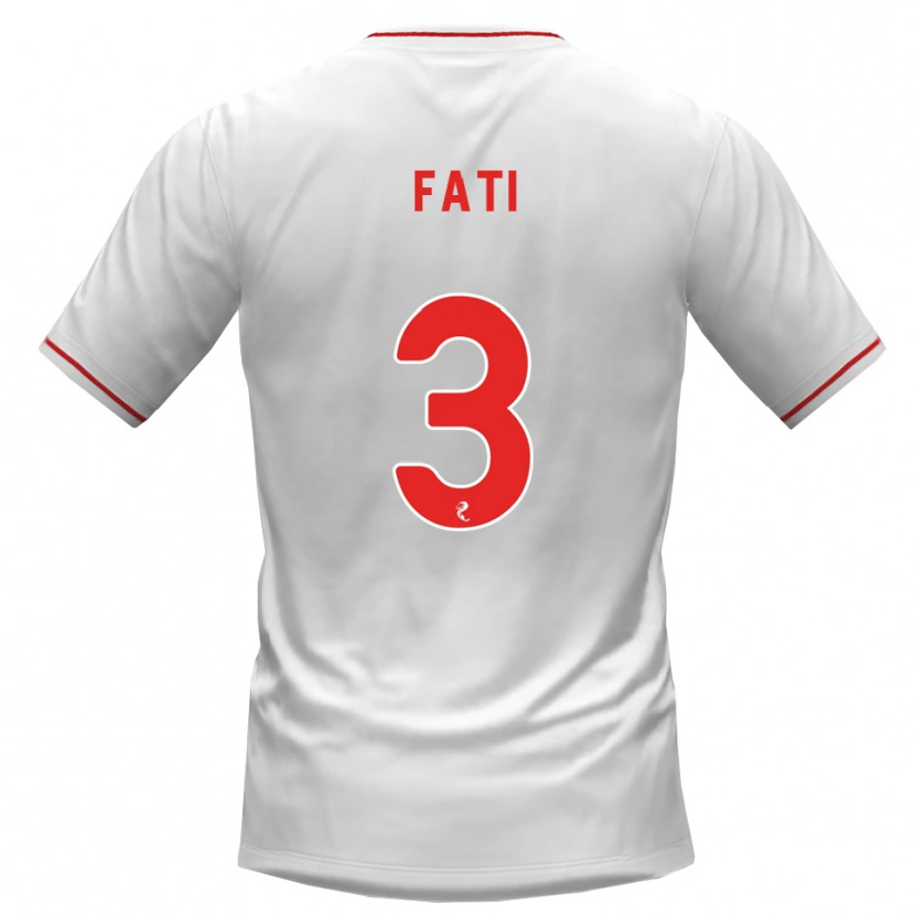 Danxen Homem Camisola Babacar Fati #3 Branco Vermelho Alternativa 2026/27 Camisa Brasil