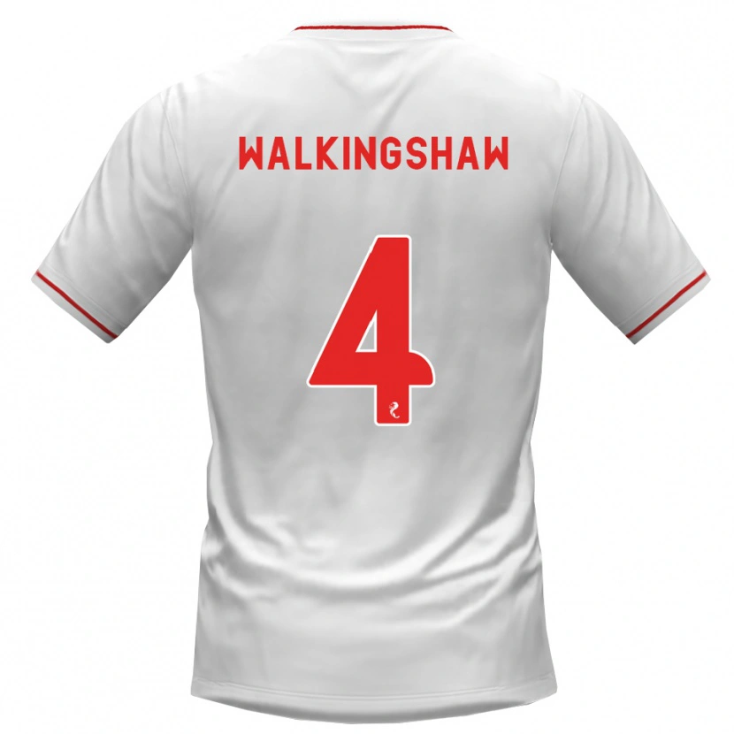 Danxen Homem Camisola Rachel Walkingshaw #4 Branco Vermelho Alternativa 2026/27 Camisa Brasil