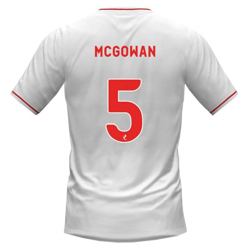 Danxen Homem Camisola Ryan Mcgowan #5 Branco Vermelho Alternativa 2026/27 Camisa Brasil