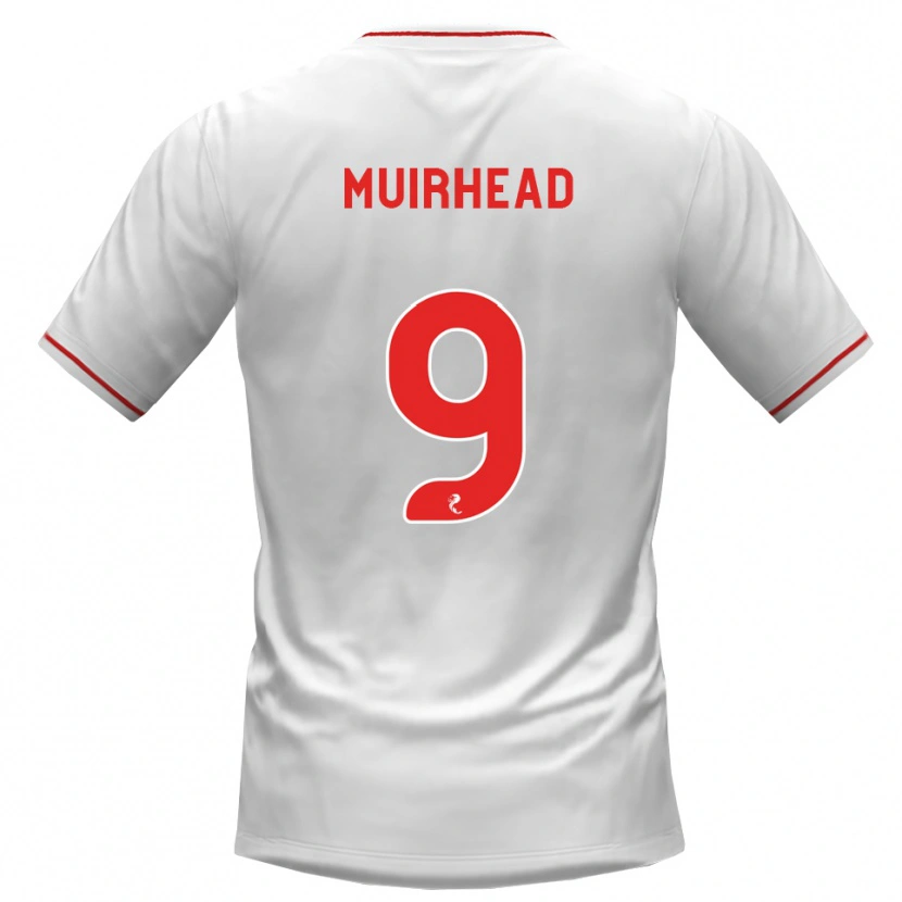 Danxen Homem Camisola Robbie Muirhead #9 Branco Vermelho Alternativa 2026/27 Camisa Brasil