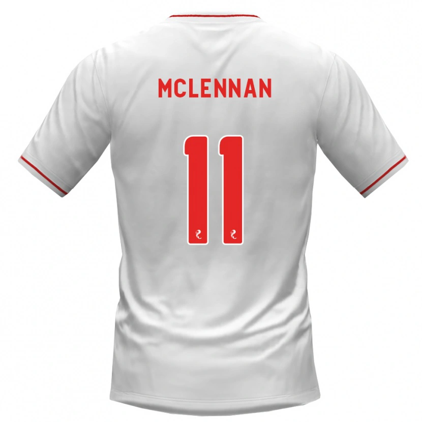 Danxen Homem Camisola Connor Mclennan #11 Branco Vermelho Alternativa 2026/27 Camisa Brasil