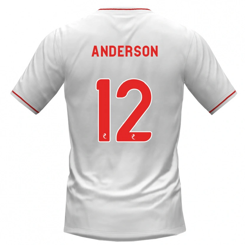 Danxen Homem Camisola Rhys Anderson #12 Branco Vermelho Alternativa 2026/27 Camisa Brasil