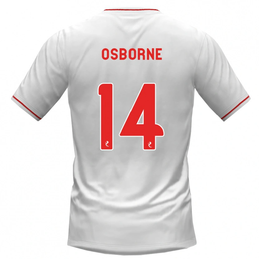 Danxen Homem Camisola Ellie Osborne #14 Branco Vermelho Alternativa 2026/27 Camisa Brasil