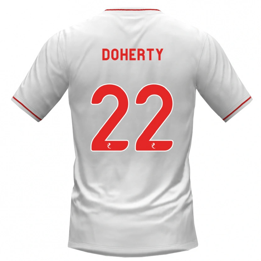 Danxen Homem Camisola Jordan Doherty #22 Branco Vermelho Alternativa 2026/27 Camisa Brasil