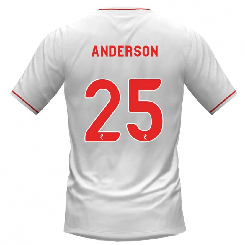 Danxen Homem Camisola Bruce Anderson #25 Branco Vermelho Alternativa 2026/27 Camisa Brasil