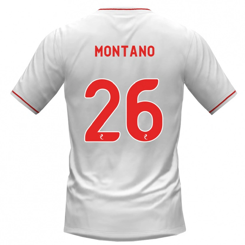 Danxen Homem Camisola Cristian Montano #26 Branco Vermelho Alternativa 2026/27 Camisa Brasil