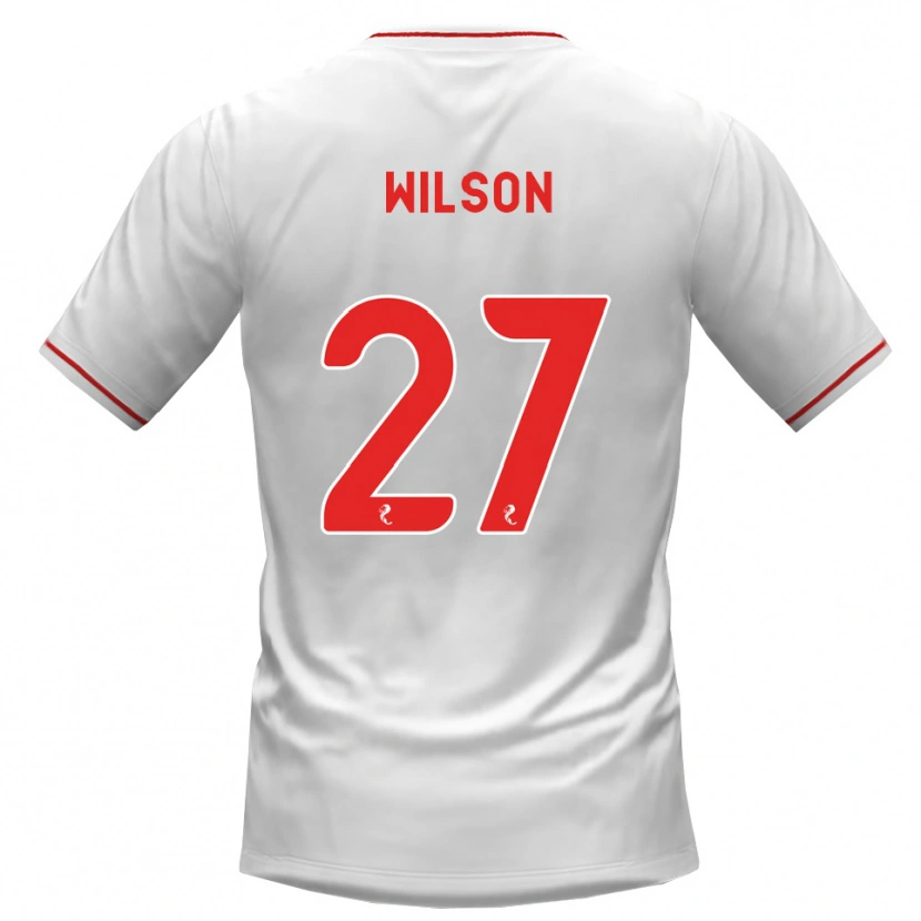 Danxen Homem Camisola Danny Wilson #27 Branco Vermelho Alternativa 2026/27 Camisa Brasil
