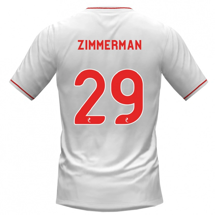 Danxen Homem Camisola Joshua Zimmerman #29 Branco Vermelho Alternativa 2026/27 Camisa Brasil