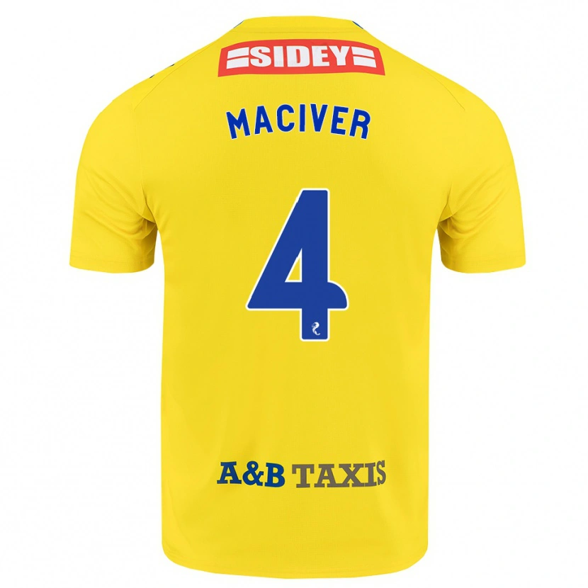 Danxen Homem Camisola Ellie Maciver #4 Amarelo Azul Preto Alternativa 2026/27 Camisa Brasil
