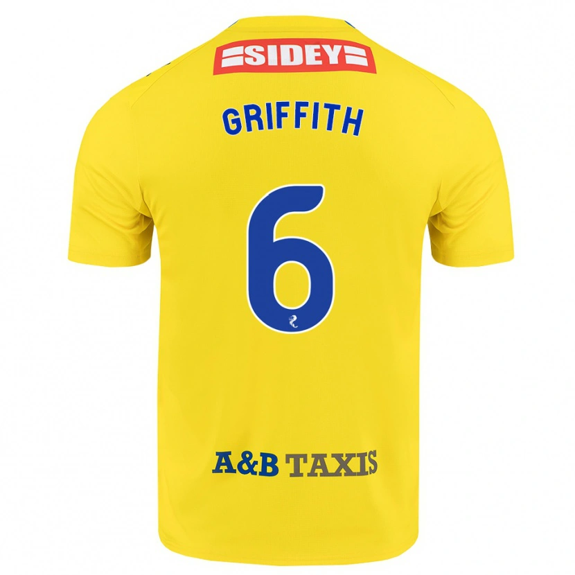 Danxen Homem Camisola Víctor Griffith #6 Amarelo Azul Preto Alternativa 2026/27 Camisa Brasil