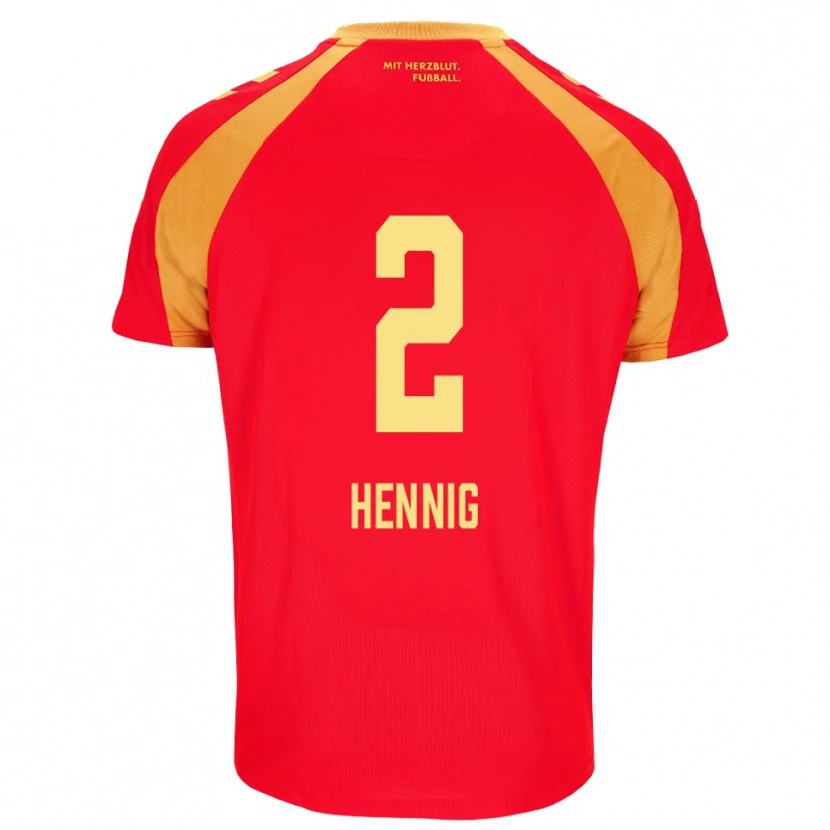 Danxen Homem Camisola Lenny Hennig #2 Vermelho Laranja Preto Alternativa 2026/27 Camisa Brasil