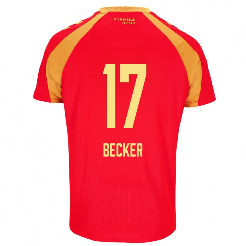 Danxen Homem Camisola Marlon Becker #17 Vermelho Laranja Preto Alternativa 2026/27 Camisa Brasil