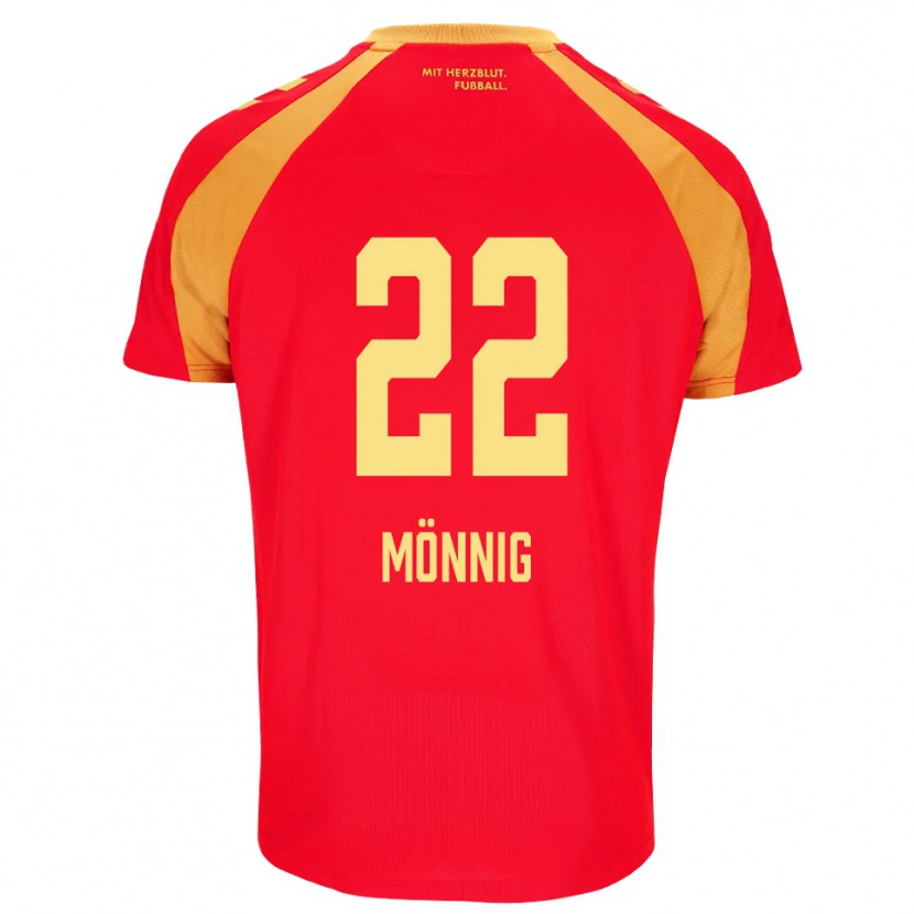 Danxen Homem Camisola Marlon Mönnig #22 Vermelho Laranja Preto Alternativa 2026/27 Camisa Brasil