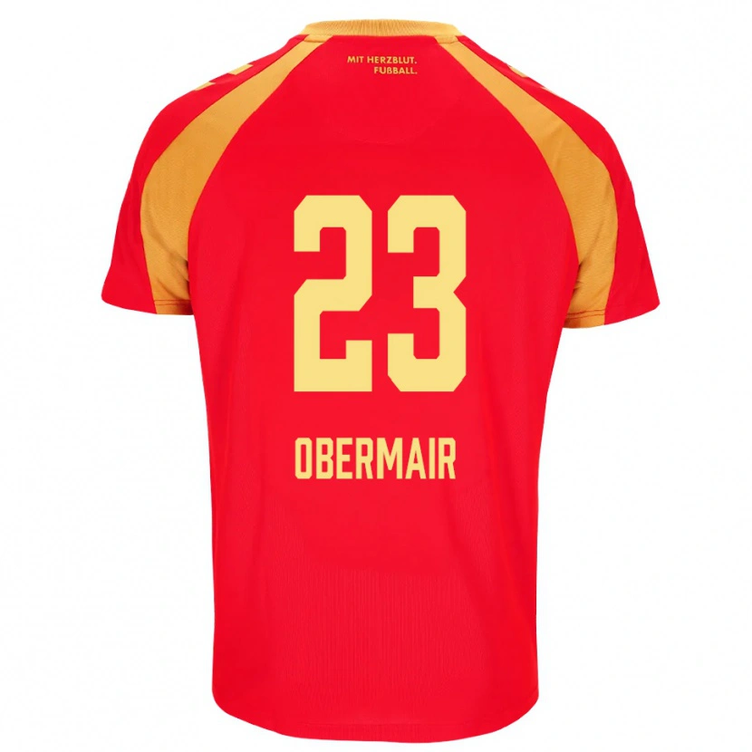Danxen Homem Camisola Raphael Obermair #23 Vermelho Laranja Preto Alternativa 2026/27 Camisa Brasil