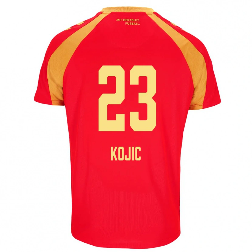 Danxen Homem Camisola Stanko Kojic #23 Vermelho Laranja Preto Alternativa 2026/27 Camisa Brasil